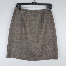 Vintage Michael Taylor Size 12 Houndstooth Plaid Pencil Skirt Office Secretary