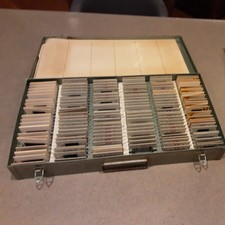 Lot of 140 Vintage Transparency Slides  Case