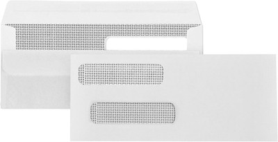 500 No. 8 Double Window Security Check Envelopes - 3 5/8 X 8 11/16 Inch