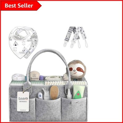 All-in-One Baby Windel Caddy mit Lätzchen und Clips - robust, sicher und elegant