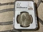 1896 NGC MS-62 Morgan Silver Dollar 90% fine silver