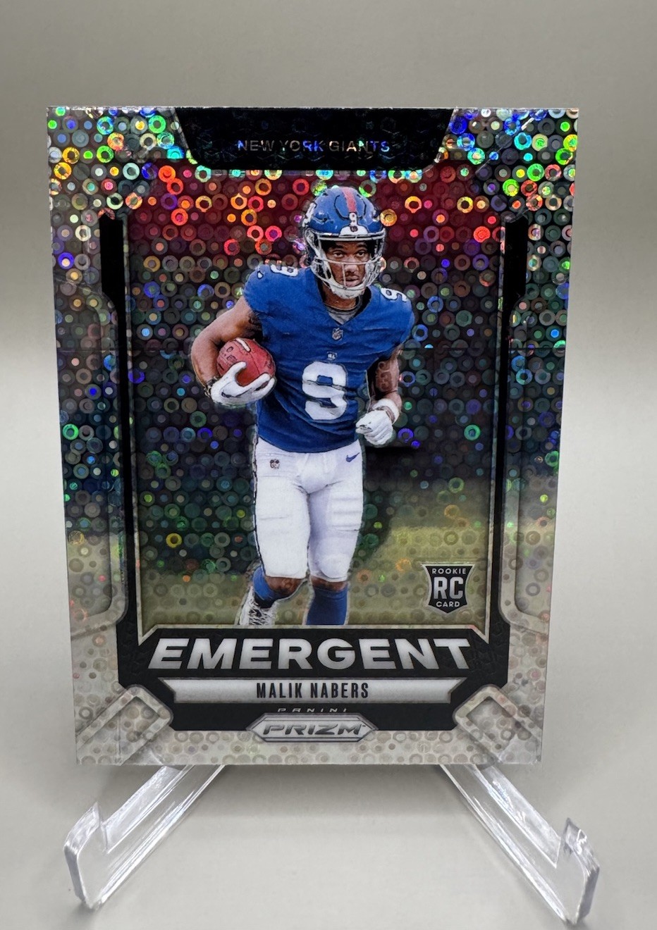 2024 Panini Prizm - Emergent Malik Nabers #6 No Huddle Prizm (RC)