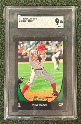 MIKE TROUT 2011 BOWMAN DRAFT BASEBALL #101 ROOKIE CARD RC SGC 9 LA ANGELS