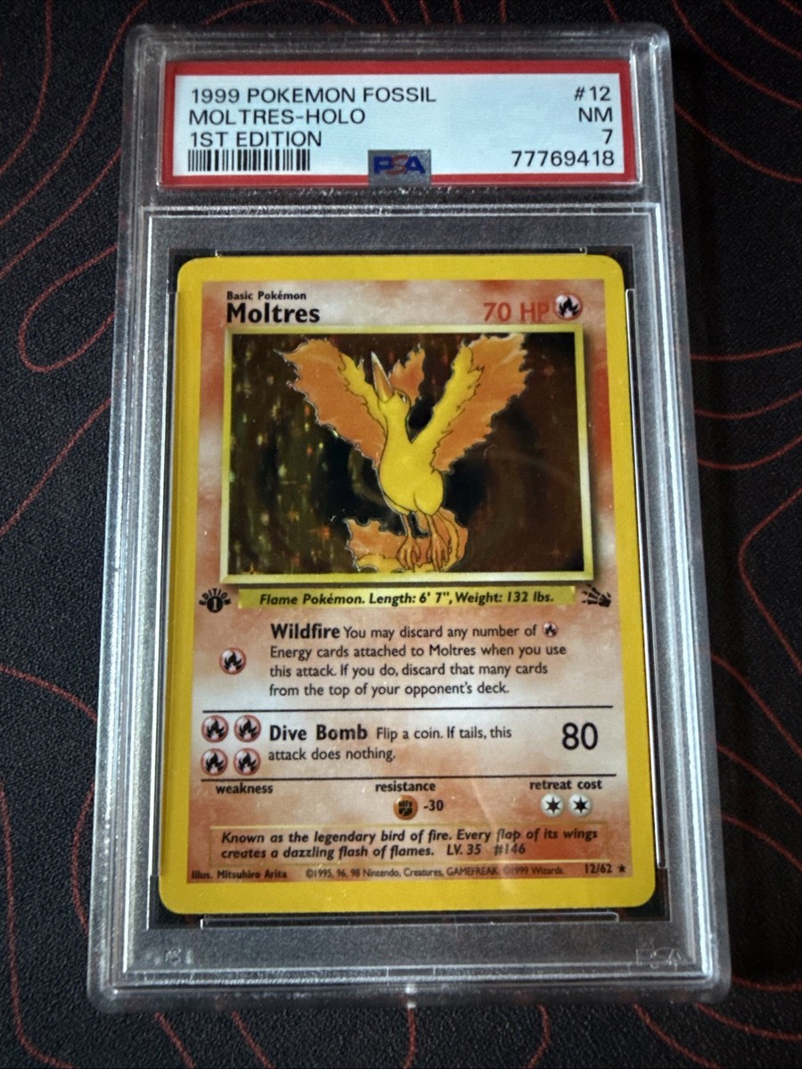 ポケモン - Moltres ファイアー 1ED 1st Edition 12/62 英語版 Moltres 12/62 Fossil PSA 9 1st Edition Holo Pokemon Card | eBay