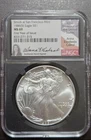 1986 (S) American Silver Eagle Struck at SF NGC MS69 Anna Cabral Signed