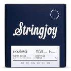 Stringjoy Signatures Nickel Wound Electric Guitar Strings; drop tune 11-58