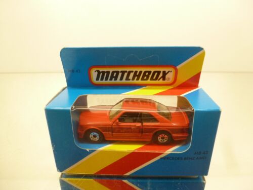 MATCHBOX MB43 MERCEDES BENZ 500 SEC AMG - RED 1:64 - GOOD IN BOX - 194 - Zdjęcie 1 z 5