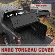 5.5FT FRP Hard Tonneau Cover Truck Bed Fit 2004-14 Ford F150 F-150 Tri-Fold New
