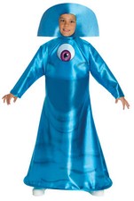 Monster Vs Alien B.O.B. Child Costume Shiny Blue Jumpsuit Halloween Fancy Dress