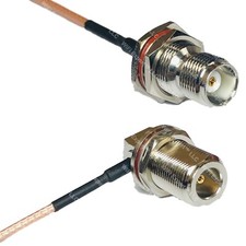 RG316 TNC FEMALE BULKHEAD to N Female Bulkhead Angle RF Cable Rapid-SHIP LOT