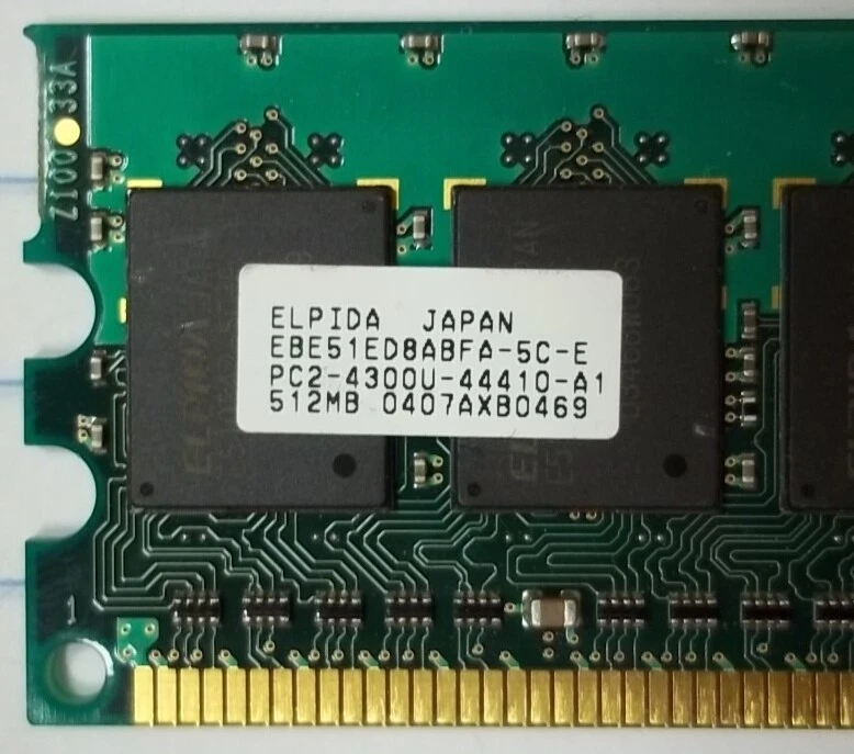 Elpida 512MB PC2-4200 DDR2-533MHz ECC Unbuffered CL4 240-Pin DIMM * EBE51ED8ABFA - Image 3 of 4
