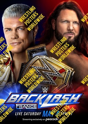 France Match Wrestlemania Backlash Card 606 WWE BACKLASH FRANCE