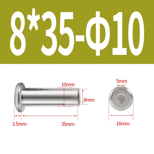 M2 - M10 Sleeve Nuts A2 304 Stainless Flat Head Socket Cap Nut Furniture Joint - Picture 117 of 136