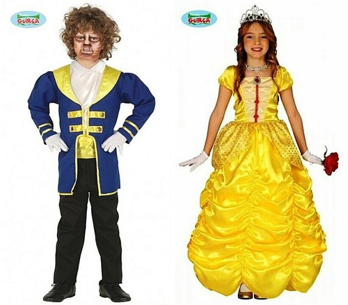 CARNEVALE HALLOWEEN VESTITO LA BELLA E LA BESTIA BEAUTY AND THE BEAST  BAMBINO | eBay