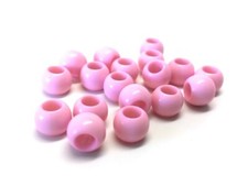 100 pcs Pink CCB Plastic Round Spacer Beads - 10mm - 4.7mm Hole - Fit Paracord