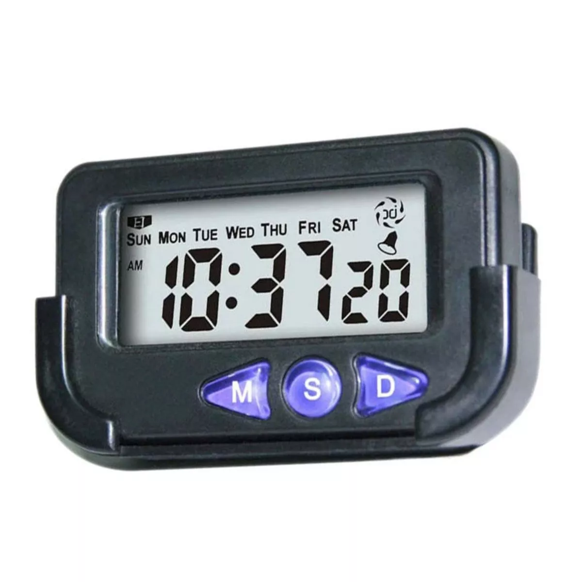 PitKing Multi Function Digital Clock Stopwatch Adhesive Mount