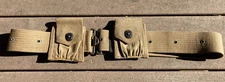 WW1 US Army MilitaryM-1917 Garrison Web Belt Field Gear Equipment w/ Pouch