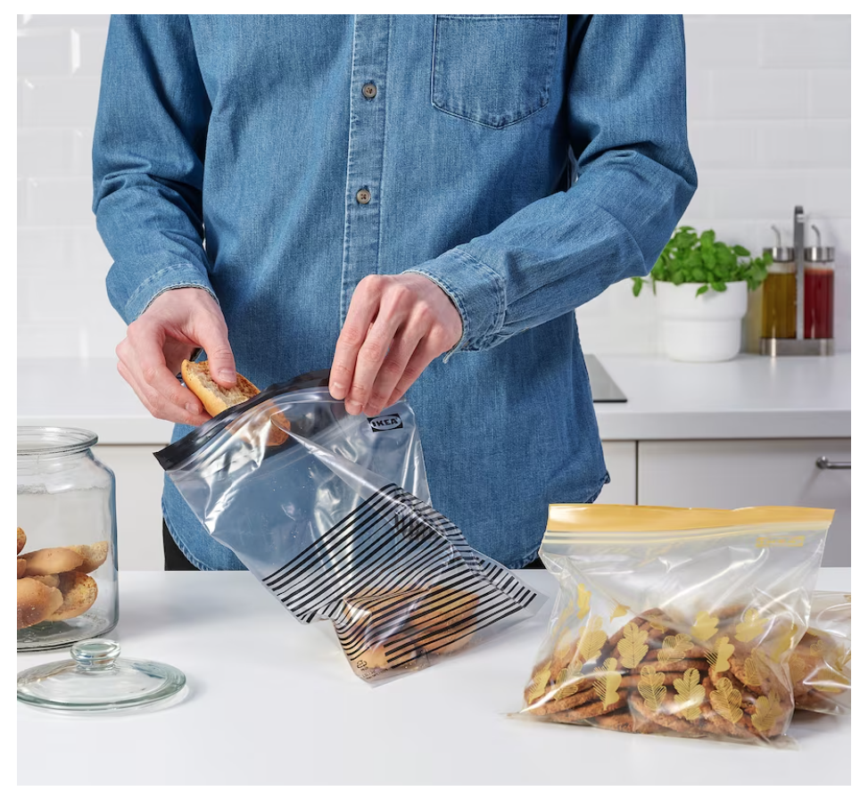 IKEA ISTAD Resealable Plastic Zip Lock Bags Food Sandwich Freezer