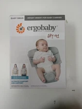 Ergobaby Easy Snug Infant Insert, Grey, Premium Cotton Newborn from 7-12 lbs