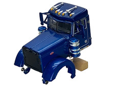 1/64 DCP REPUESTOS AZUL PETERBILT 379 CABINA CORTA CON GUARDABARROS