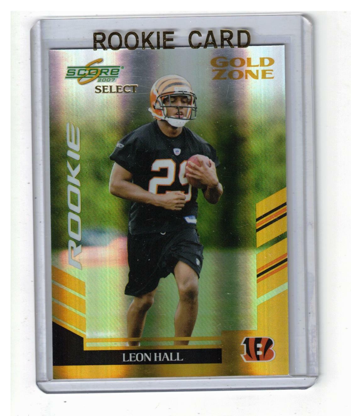 2007 SCORE SELECT LEON HALL #338 ROOKIE GOLD ZONE 19/50 MICHIGAN WOLVERINES