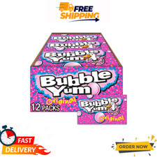 BUBBLE YUM Original Bubble Gum 12 Pack Soft Chewy 2.82 oz Each