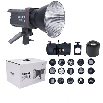 Amaran 100x S RGBWW Vollfarb-LED-Videoleuchte + Spotlight SE 36º -Objektiv-Kits