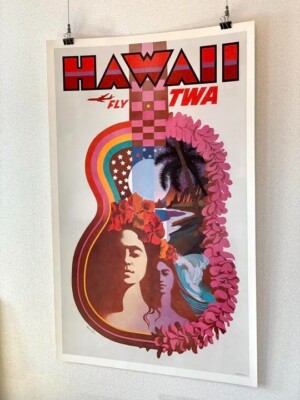 Trans World Airlines David Klein Original Vintage Travel Poster