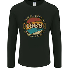 57th Birthday Vintage Made In 1969 Mens Long Sleeve T-Shirt