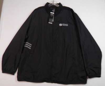 Adidas Golf Full Zip Lightweight Vented Windbreaker NWT Men Black 2XL