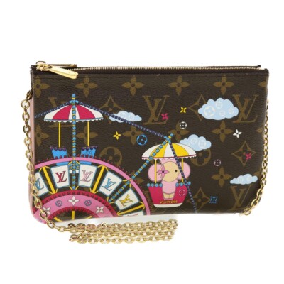 LOUIS VUITTON Vivienne Chain Pochette Double Zip Shoulder