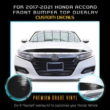 For 2017-2021 Honda Accord Front Bumper Hood Graphic Decal Overlay Glossy Vinyl