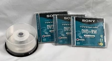 SONY Handycam 3 DVD+RW Mini Discs 60 min + 4 Memorex Mini DVD-RW Discs 30 min