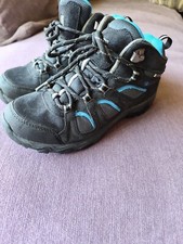 Bottes De Randonnée Enfant Karrimor Skido Junior Weathertite (noires, Taille UK J6.5 / EUR 40, état Propre)