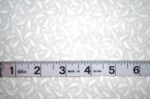 1+ Yards White on White Leaves & Dots Cotton Quilting Fabric 41" X 44" md - Picture 2 of 2