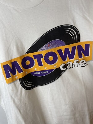 Motown Cafe New York Vintage White T-Shirt 90s Single Stitch Made 