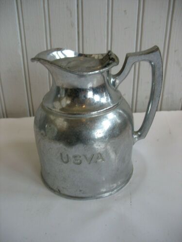 Vintage Stanley Chrome 5-1/2" Pitcher - Landers, Frary & Clark  USVA US Military - Picture 1 of 7
