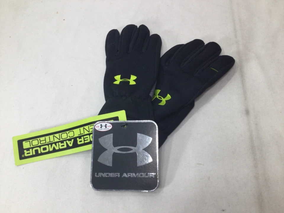 NEW Under Armour Scent Control Basic BLACK Gloves Large Lightweight Winter Style - Image 2 of 3