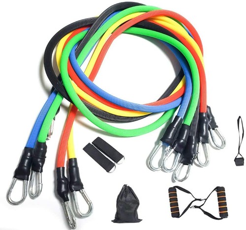 Fitness Resistance Bands Strength Exercise 11pcs / Set Sport Elastic Rope - Picture 12 of 25