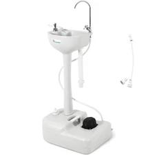 Upgrated Portable Wash Sink Camping Washing Station with 17 L Wash Basin Stand