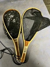 Vintage Wooden Fishing Net Nets Fly Fishing Tackle Lot (2) Decor