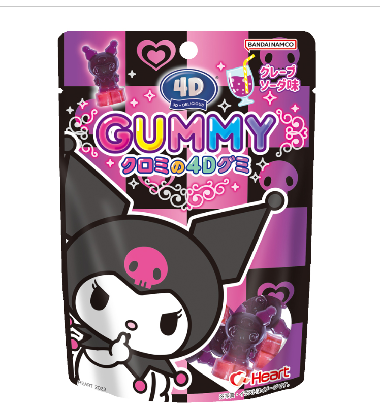 Kuromi 4D gummies grape soda flavor 72g 8pcs set sanrio