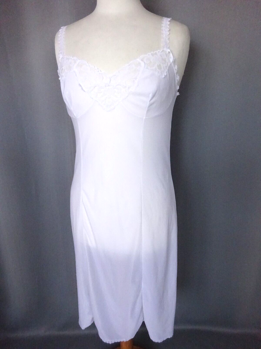Combinaison Vintage Dentelle Femme Taille 46 (fait 48) - Bleu Pastel - Réf AT380