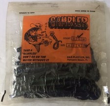 Vintage Fishing Lure GAMBLER Worm RIBBON TAIL 15 pk Emerald Blue 7"