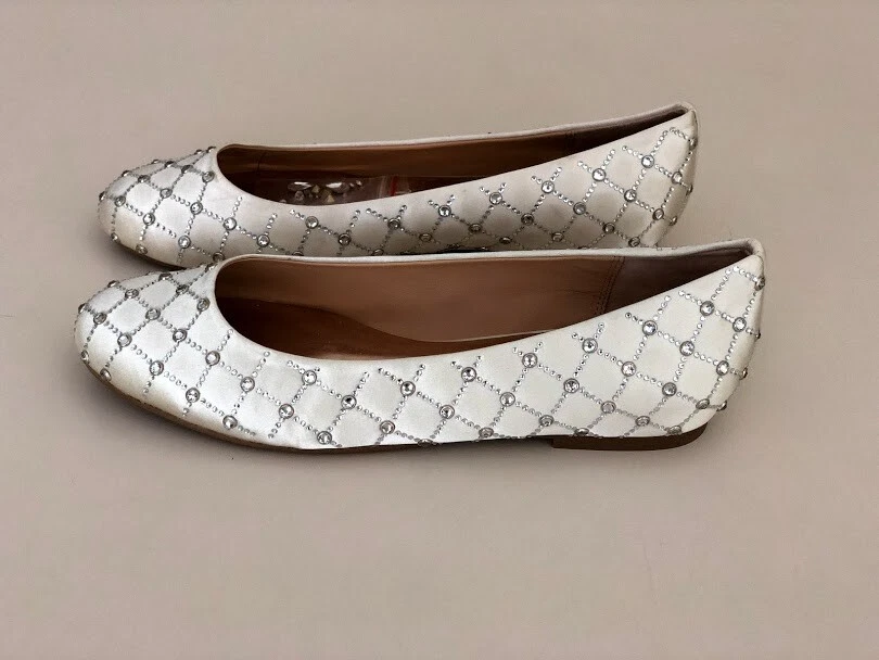 Badgley mischka online flat bridal shoes