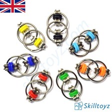 Fidget Bike Chain Ring Stress Relief EDC Flippy 30mm Silver 7 Colours - UK SHOP