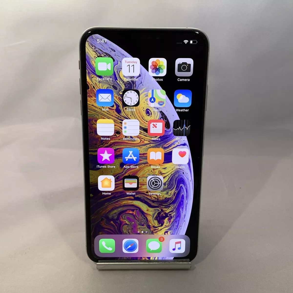 Apple iPhone XS Max 256GB Silver Unlocked Good Condition