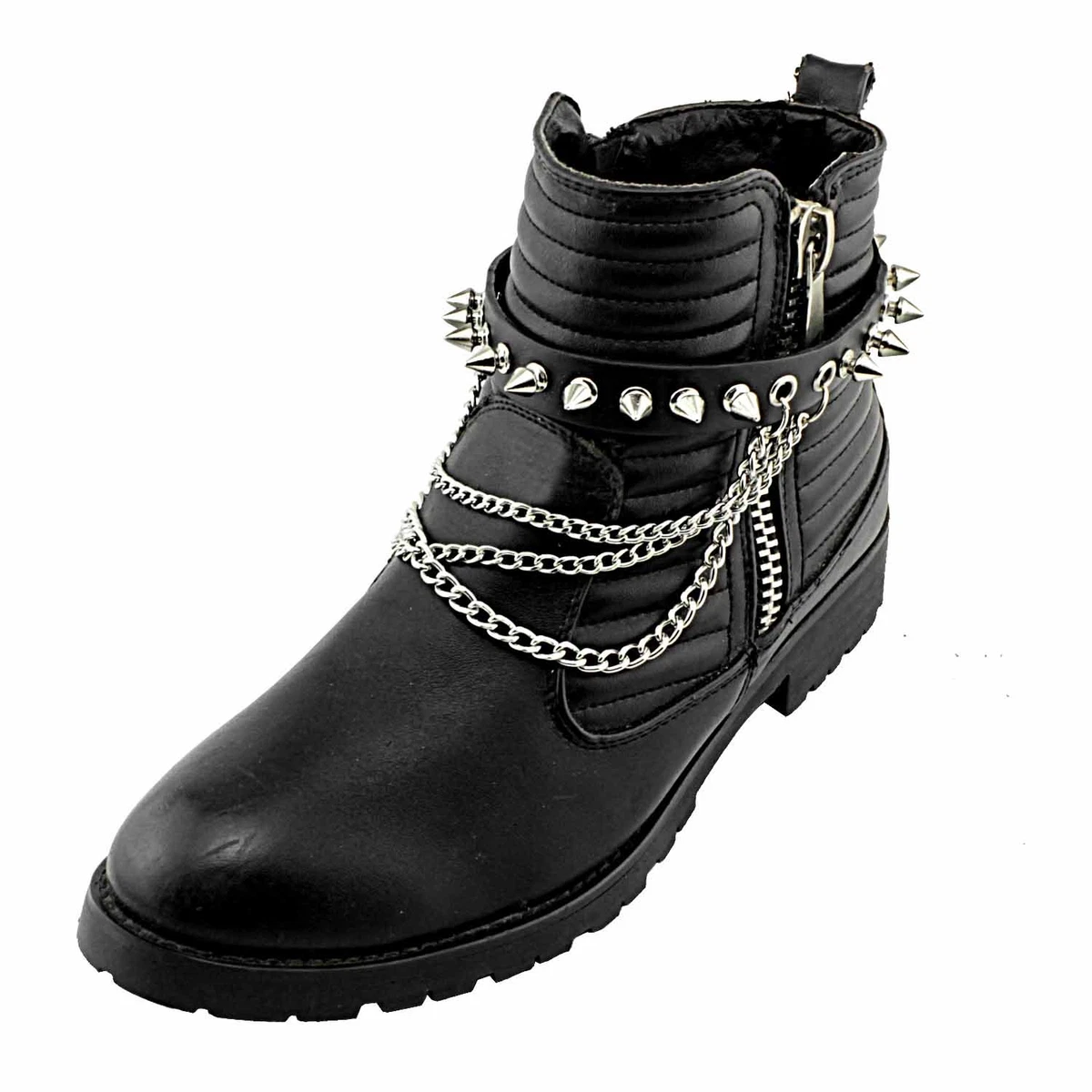 Spiked biker shop boots