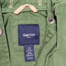 GapKids Green Anorak Hooded Jacket Size S Unisex Kids Cotton Long Sleeve