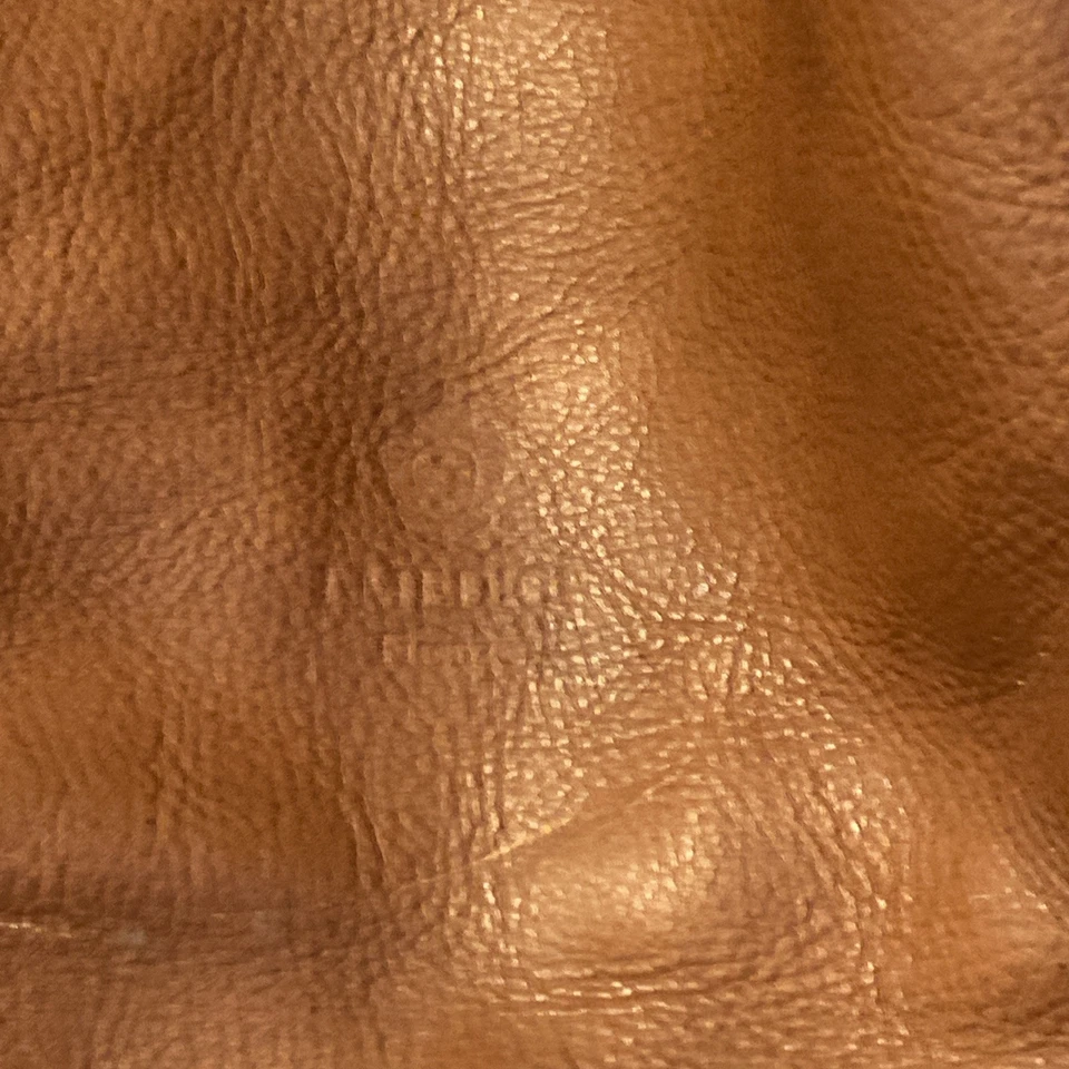 Bolso de Hombro I Medici Firenze Italiano Cuero Coñac Convertible Hobo Cartera Foto 2 de 4